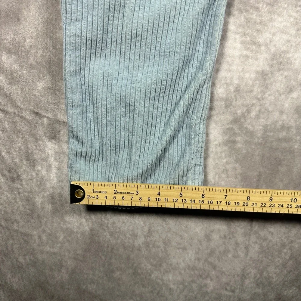 Levis 505 Regular Fit Corduroy Pants Mens 32x30 Light Blue Straight Leg Casual